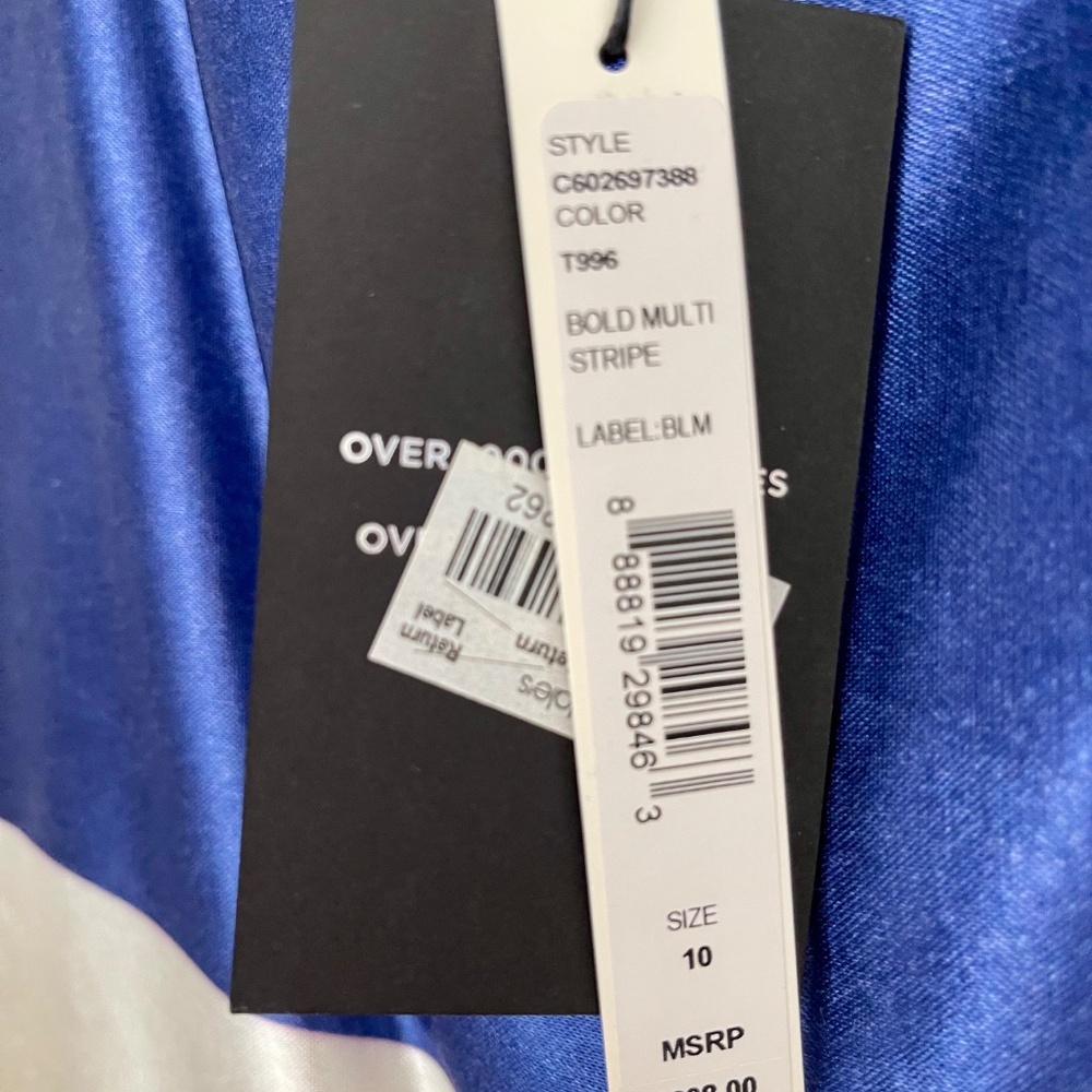 Alice & Olivia by Stacey Bendet Bold MultiStripe Sleeveless Shift Dress ~Size 10 - Picture 8 of 10